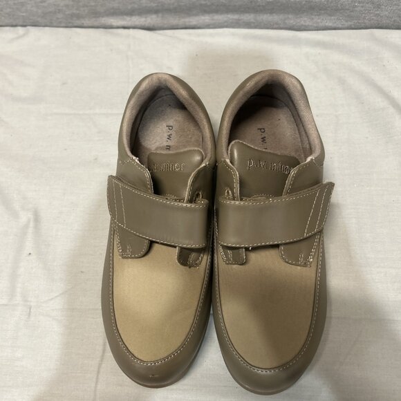 PW Minor Pleasure Strap Taupe Leather Orthopedic Shoes Womens Size 6.5 W - Picture 6 of 7